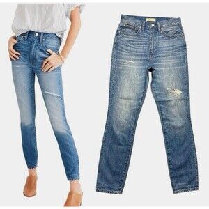 Madewell Rigid Skinny Women's Distressed High Rise Jeans Size 27